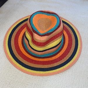 NWOT Colorful Beach Hat